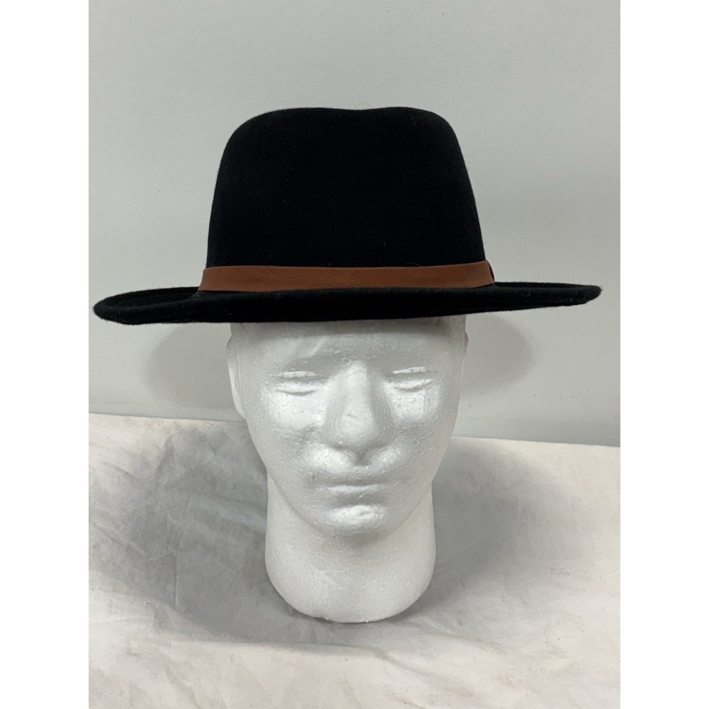 Vtg A Adam's & Spire Wool Felt Hat Men's Medium Black Fedora Classic